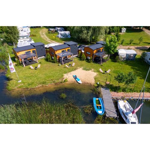 3 WIDOKI Kiekrz -domki Tiny House z prywatną plażą i pomostem nad jeziorem Kierskim