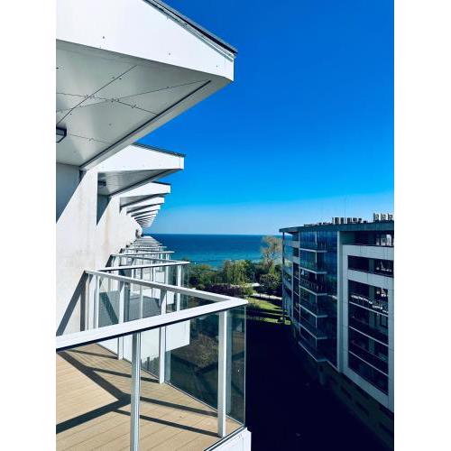AL-DOM Apartament Seaside z bocznym widokiem na morze i miejscem w hali garażowej