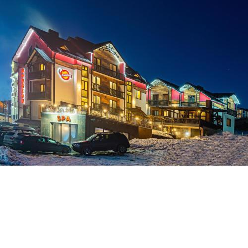 Amarena SPA Hotel - Breakfast included in the price Spa Swimming pool Sauna Hammam Jacuzzi Restaurant inexpensive and delicious food Parking area Barbecue 400 m to Bukovel Lift 1 room and cottages