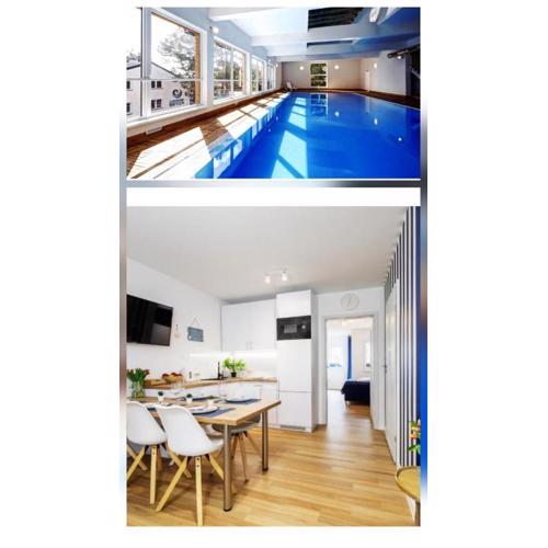 Apartament 3B Niebieskie Apartamenty Poddąbie dawniej Blue Marine z basenem krytym, odkrytym, salą zabaw, animacjami