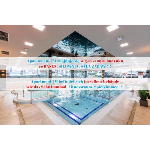Apartament 7M z Basenem w jednym budynku Rewal, free private parking, Park rozrywki HOSSOLAND 30 minut