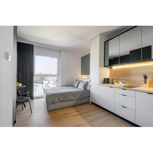 Apartament Centrum Wigury Dostep Na Kod blisko Galeria Łodzka Piotrkowska Szary
