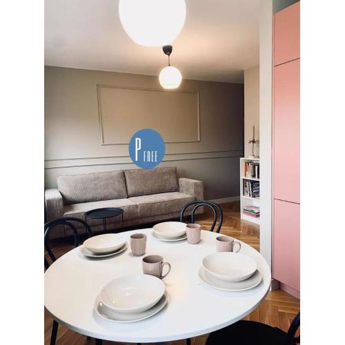 Apartament Good Morning Wrocław - Parking w cenie - Jarmark Świąteczny 200m 67m2