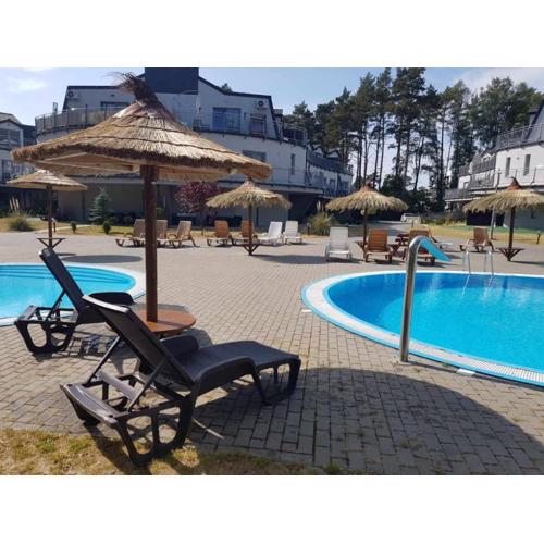 Apartament HAPPY 03 BASEN & KORT TENISOWY, OCHRONA 24h - DUŻY zielony taras !!!