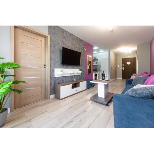 Apartament lawendowy z garażem, tarasem i widokiem na Śnieżkę Triventi