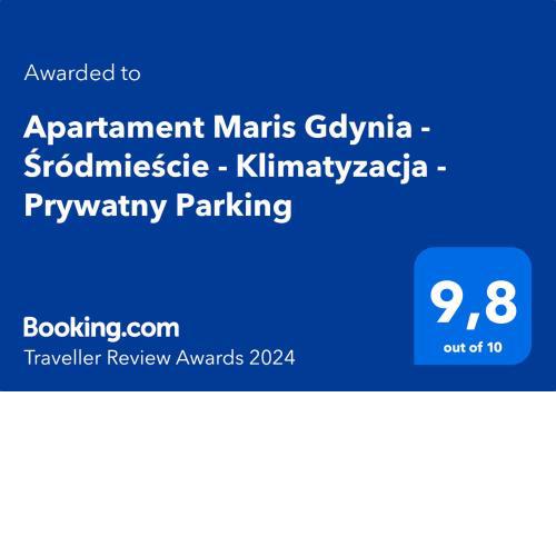 Apartament Maris Gdynia - Śródmieście - Klimatyzacja - Prywatny Parking