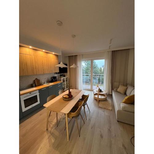 Apartament Morska Melodia z balkonem i miejscem do pracy zdalnej