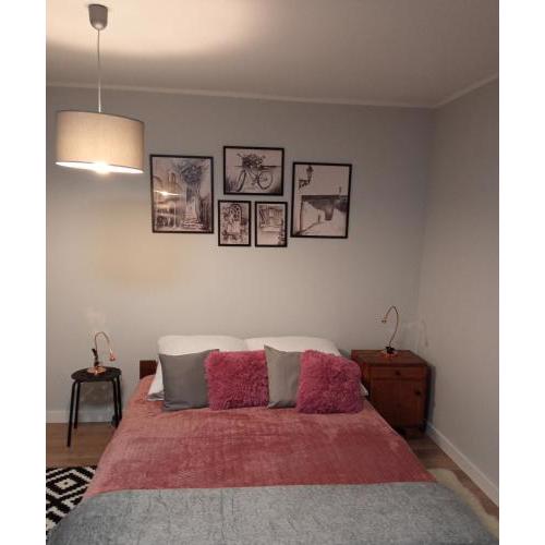 Apartament Pastelowy Gdańsk 40 metrów z widokiem na ogród