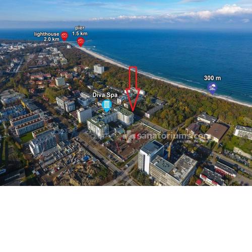 Apartament prywatny, w 4 -gwiazdkowym Hotelu Diva, balkon, 300m do morza, do dworca PKP pieszo 10 minut, darmowe WiFi w apartamencie, dodatkowo płatne - Parking, Basen, SPA,