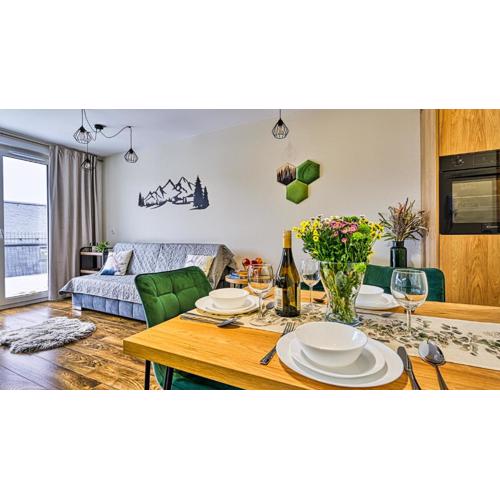 Apartament Przystań Wędrowca Resort C6 z pięknym widokiem i ogródkiem - 5D Apartments