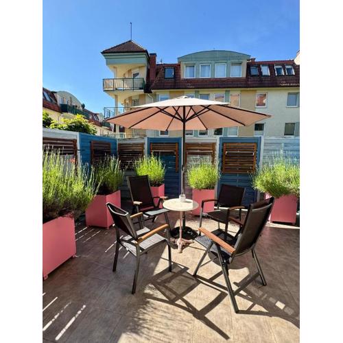 Apartament z siłownią i tarasem