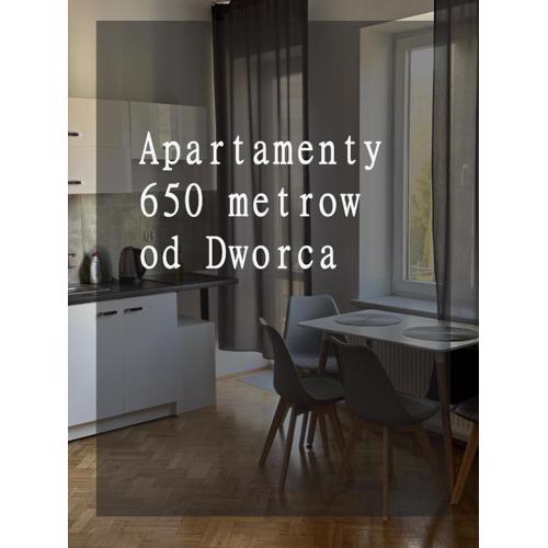 Apartamenty 650 metrów od Dworca
