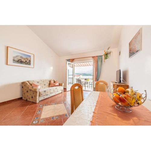 Apartment in Kustici with sea view, balcony, air conditioning, W-LAN 3589-3