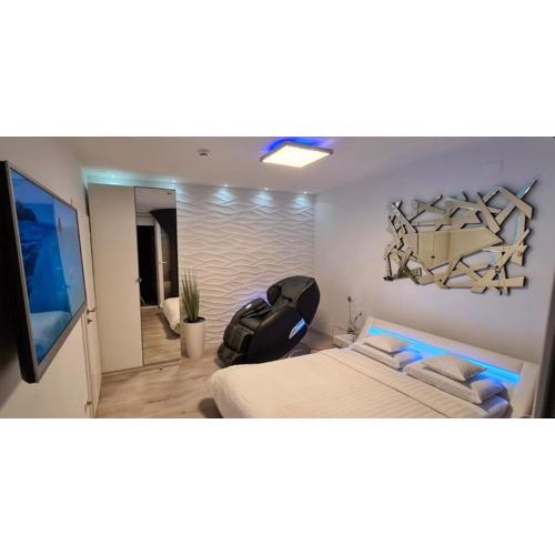 Apartment Wave -Luxury massage chair-Infrared Sauna, Parking with video surveillance, Entry with PIN 0 - 24h, FREE CANCELLATION 24 hours before Check In