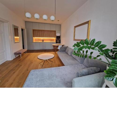 Art Nouveau apartment with garden in Pisek