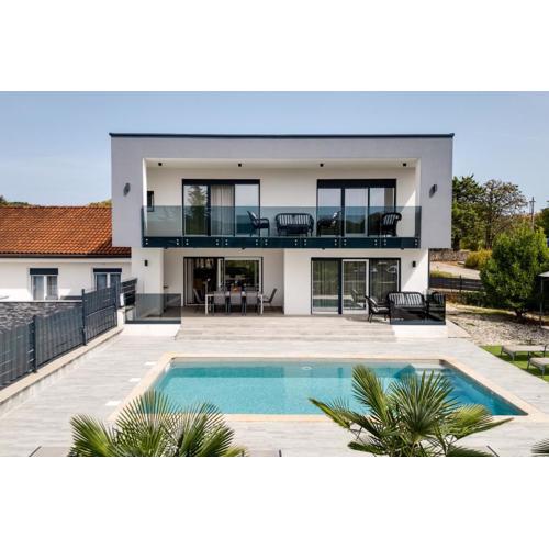 Beautiful new villa with a pool near beach - by TRAVELER tourist agency Krk ID 2410