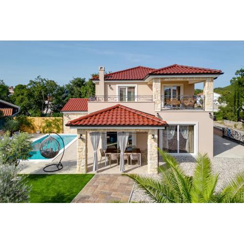 Beautiful new villa with pool, near beach - by TRAVELER tourist agency KRK - ID 2400
