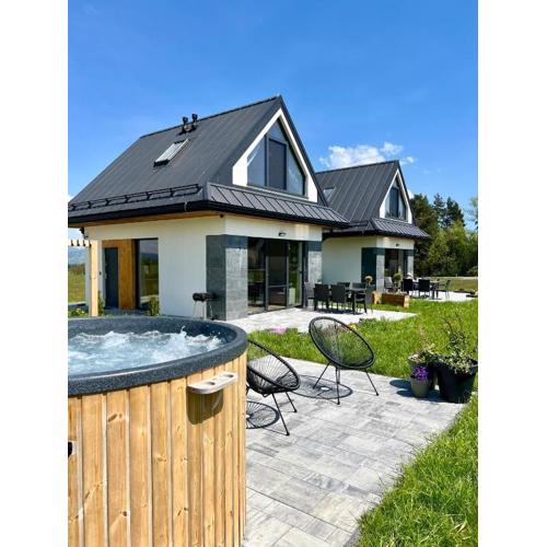 Białka i Skałka domki z jacuzzi i widokiem na góry - jacuzzi and mountain view