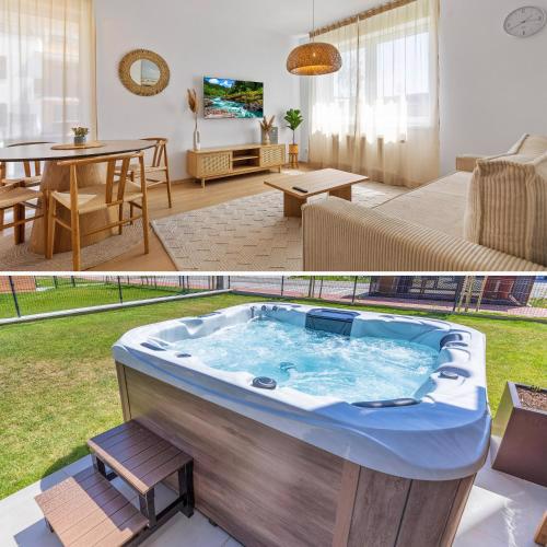 Boho Apt w Jacuzzi, Grill & Garden