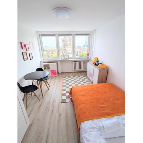 Colorful studio with Palace view - City center