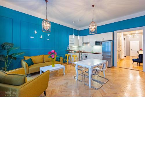 Colorful Wenceslas square apartment