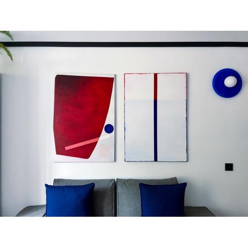 Composition 23 with blue circle
