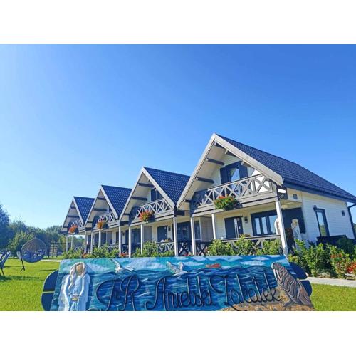 Domki Anielski Zakątek J&R nad Bałtykiem DELUX z balią ogrodową z jacuzzi i klimatyzacją