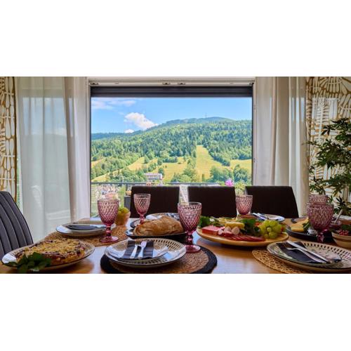 Elegance Szczyrk apartament z widokiem na Skrzyczne i kominkiem