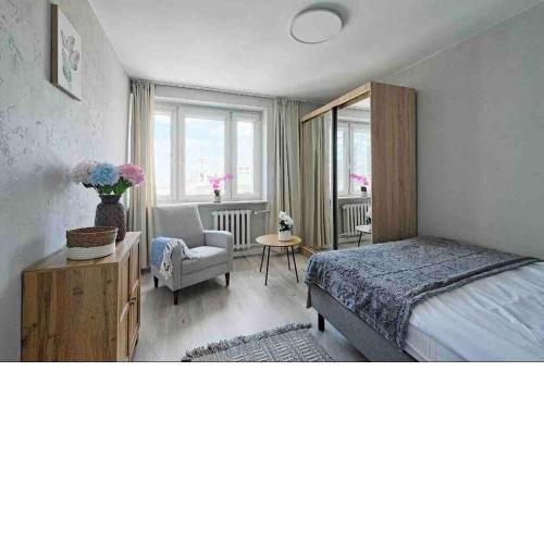 Emilii Plater 55 Center 2 bedrooms Living room balcony