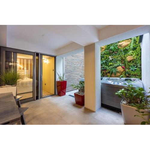 Extravagantes Apartment mit Whirlpool, Lounge-Bereich, Grill, Waschmaschine