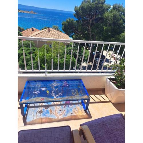 Family Apartment Green with a sea view and a free parking