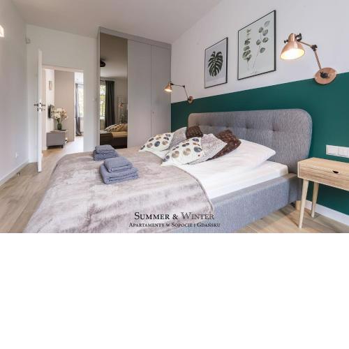 Family Luxury Green Apartment 1-6, 2 sypialnie i studio, 52 m2