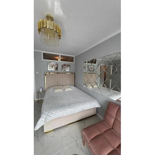 Gold Glamour Apartment Sopot z dwoma sypialniami, duzy balkon