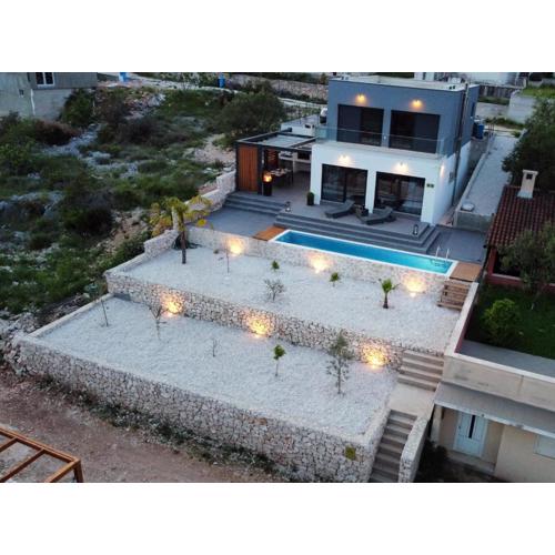 Golden residence with heated pool
