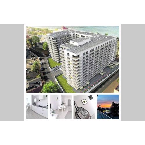 Green Apartment Promenada Gwiazd- widok na morze.