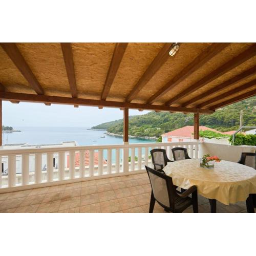 Holiday apartment in Saplunara with sea view, terrace, air conditioning, WiFi 5197-5
