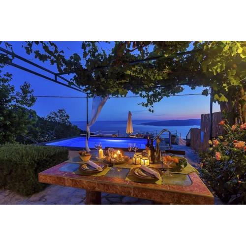 Holiday home Marta with heated pool,grill,sea view