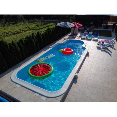 House with swimming heated pool next to the river