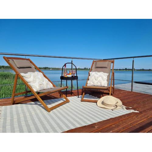 Houseboat in azy by Lake Jamno and Sea
