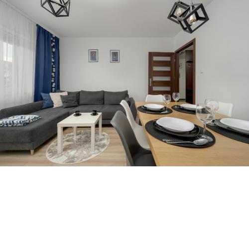 Klimasa White&Blue Apartment with Balcony in Wrocław by Noclegi Renters