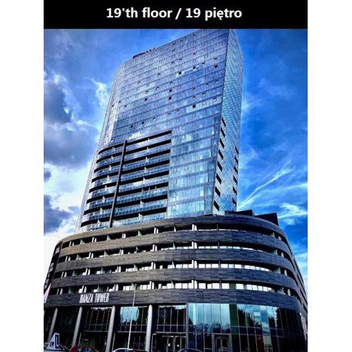 Luksusowy apartament z widokiem, basenem i sauną Hanza Tower