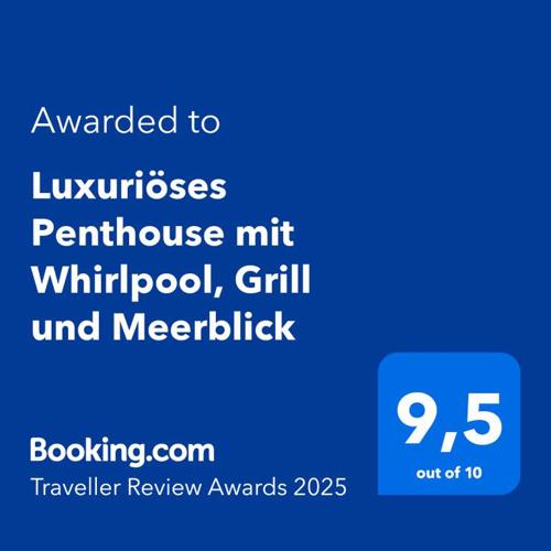 Luxuriöses Penthouse Welle mit Whirlpool, Grill und Meerblick