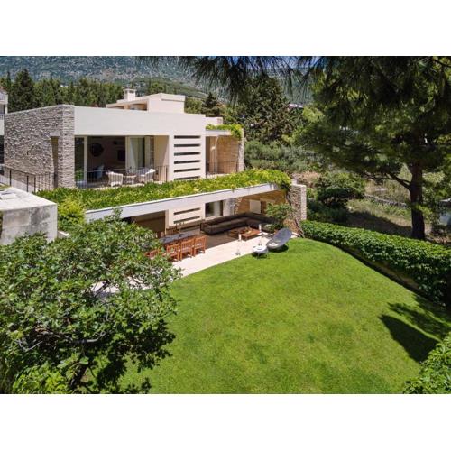 Luxury Beachfront Villa Castello Bol with private pool at the promenade Zlatni Rat at the beach in Bol - Brac