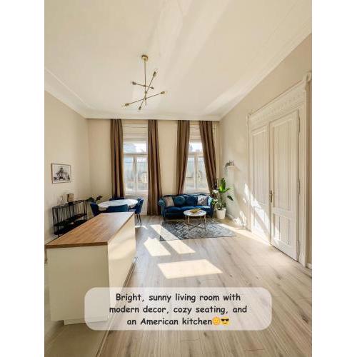 Luxury Parisian Designed 3-Bedroom Gem in Heart of Budapest