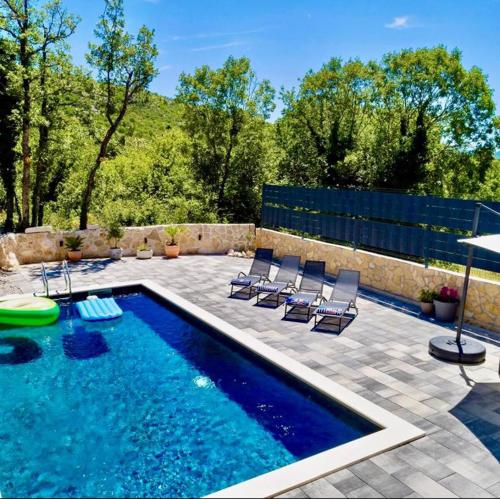 Luxury Villa Andrea Vrzika in forest near the sea