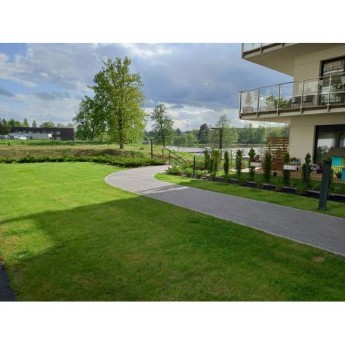 Marina Green Iława - widok na jezioro, ogródek z tarasem, podziemny parking, nawet 6 łóżek
