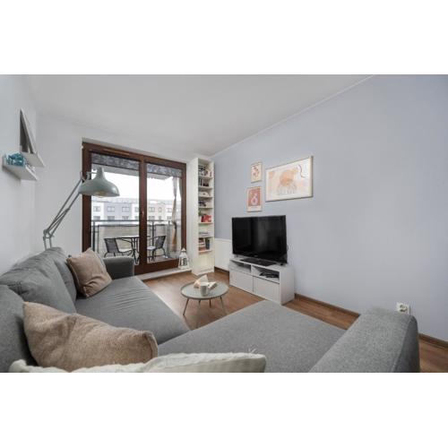 Modern Apartment with Balcony in Wrocław by Noclegi Renters