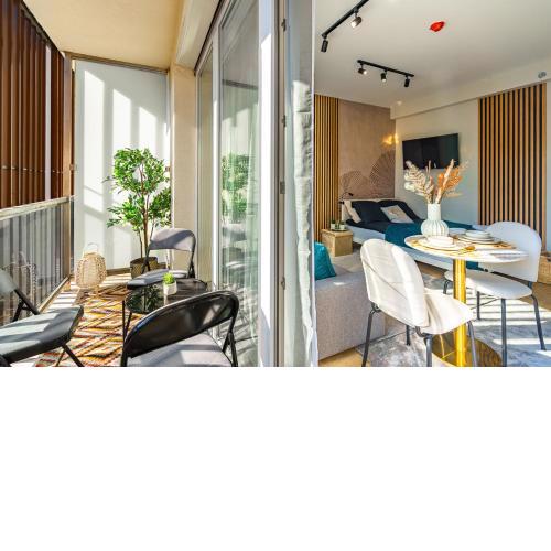 Modern Downtown Studio with a Sunny Terrace