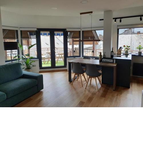 Modern top floor loft with balcony