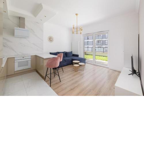 Modern Urban Apart Wola with Green Tarrace WWA69